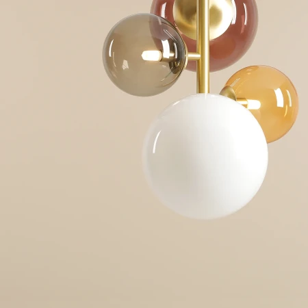 Lampa wisząca designerska BLOOM 4 MULTICOLOUR 1111L40 - Aldex